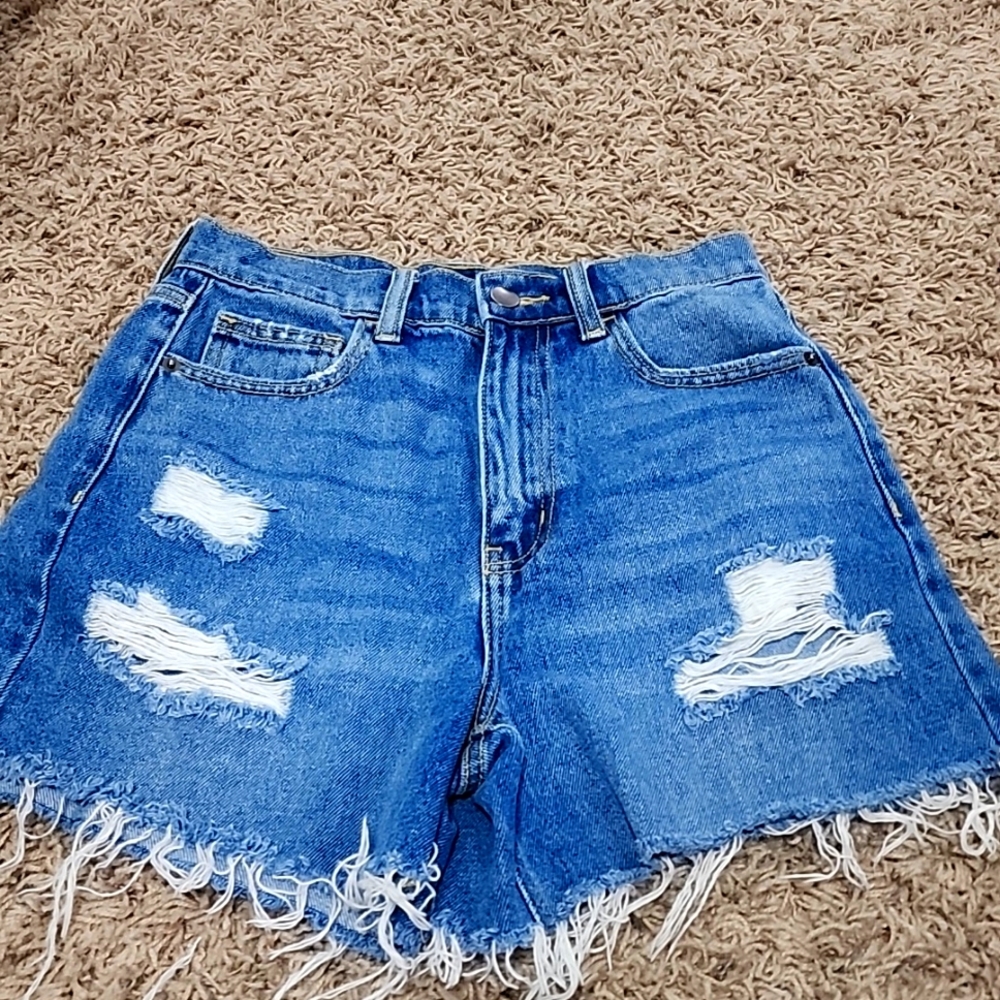 Distressed Jean shorts